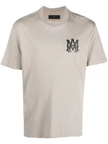 Beige MA logo-print T-shirt
