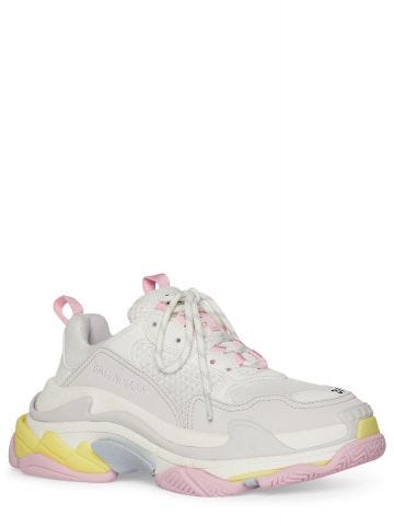 Sneakers Triple S bianche e rosa