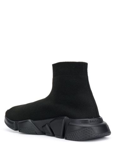 Speed Recycled Sneaker in black recycled knit