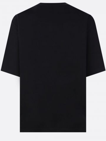 Loose-fit T-shirt in black cotton jersey