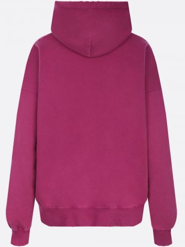 Dark pink oversized hoodie with