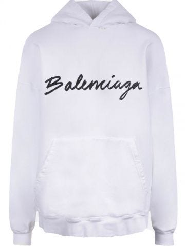 White  oversized hoodie with