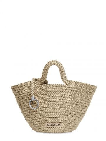 Ibiza Small Basket bag with beige cord shoulder strap
