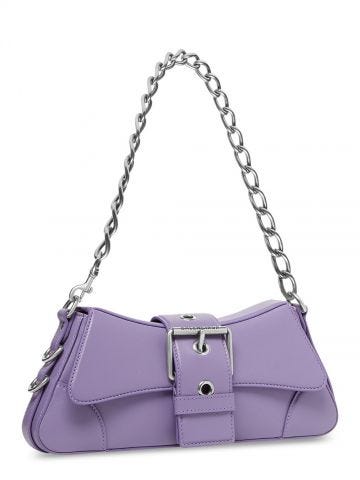 Lindsay bag with light purple calfskin shoulder strap 
Smooth and shiny calfskin