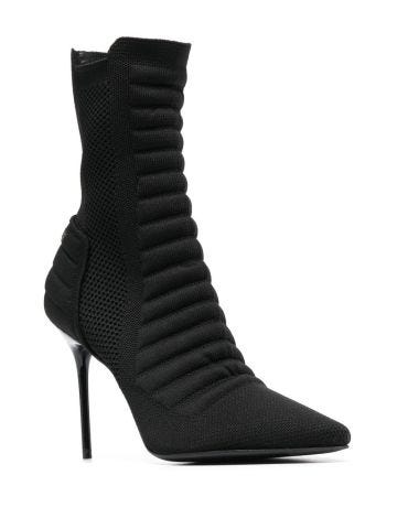 Black sock ankle boots