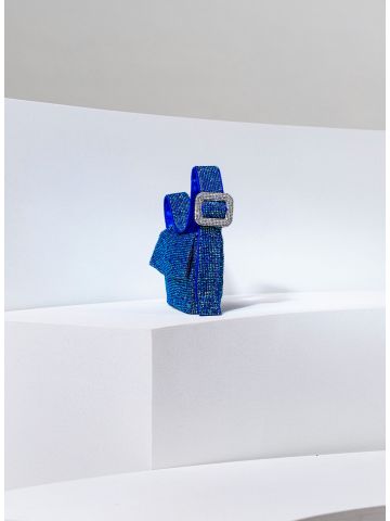Vitty la Mignon shoulder bag embellished with blue crystals