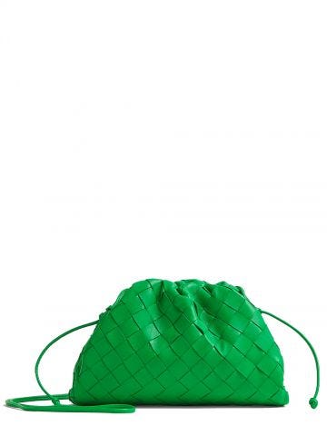 Green The Mini Pouch Bag woven pattern