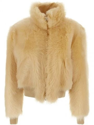 Giacca in shearling color burro