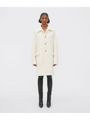 Bouclé white coat