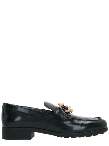 Black glossy leather Monsieur loafer