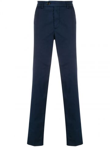 Blue mid-rise chino Trousers