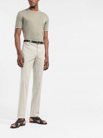 Beige mid-rise chino Trousers