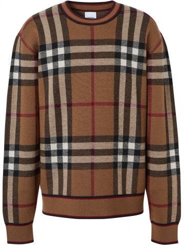 Brown checked Jumper