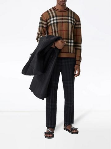 Brown checked Jumper