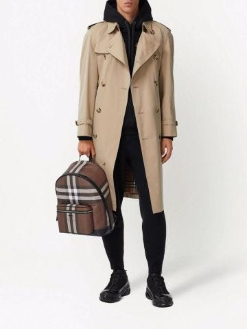 Brown checked Backpack
