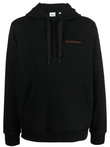 Black embroidered TB-Monogram hoodie