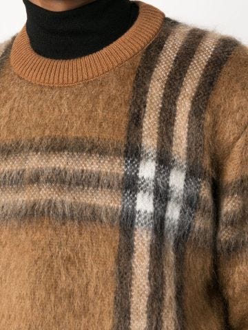 Burberry Haymarket-check knitted jumper