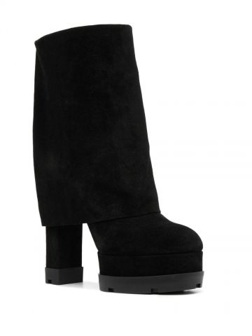 Black knee-length suede Boots