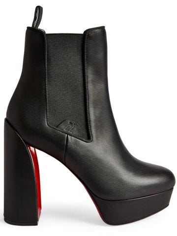 Movidastic black ankle boot with wide heel