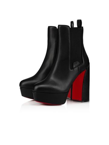 Movidastic black ankle boot with wide heel