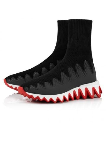 Sharky Sock black mesh trainers