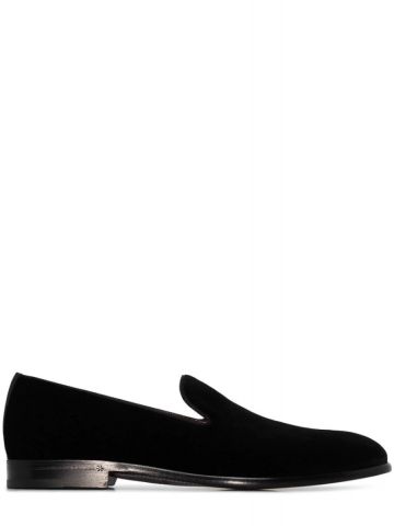 Black velvet Loafers