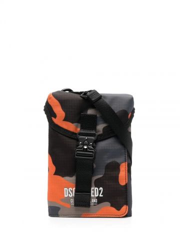 Orange camouflage print Ceresio 9 crossbody Bag
