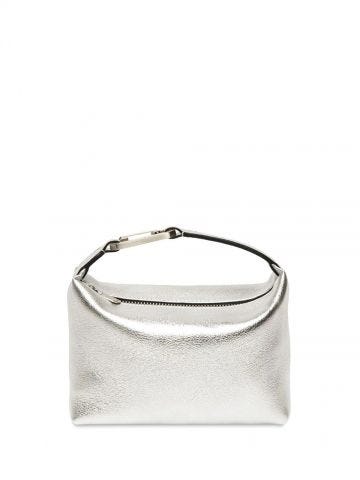 Moonbag bag in silver laminated leather