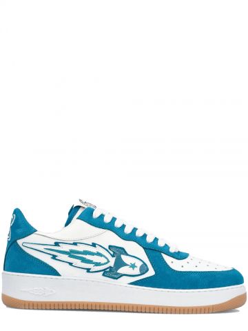 Light blue and white Ej Rocket Low sneakers