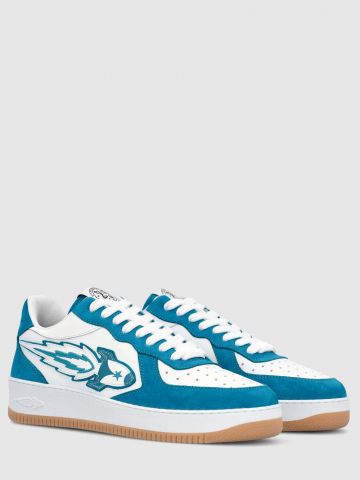 Light blue and white Ej Rocket Low sneakers