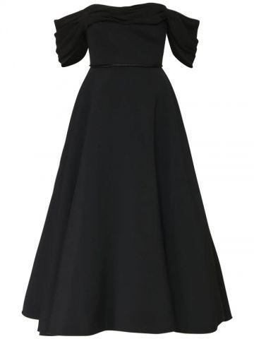 Black Cady midi dress