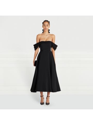Black Cady midi dress