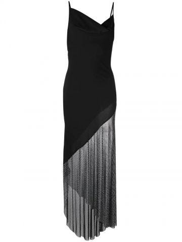 Embellished asymmetrical long dress