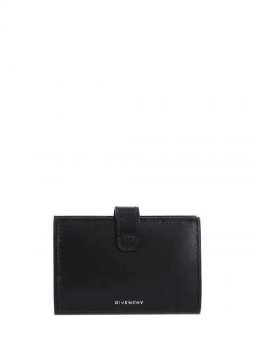 Smooth black leather 4G Card Holder