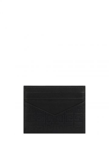 Black 4G leather G Cut Card Holder