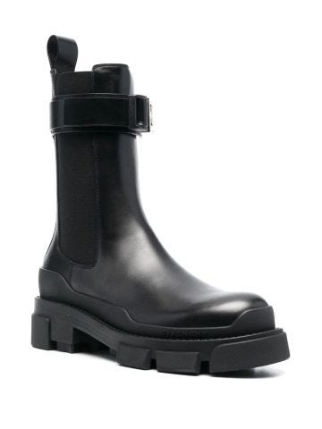 Terra black leather Chelsea boots