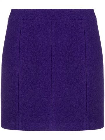 Purple wool miniskirt