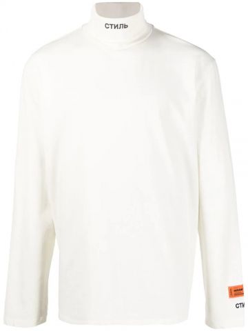 White long-sleeve top