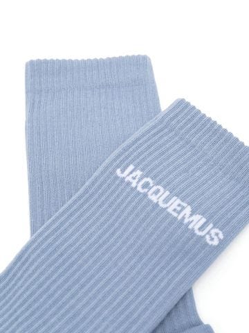 Calze a coste blu Les chaussettes Jacquemus