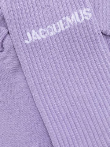 Lilac ribbed crew socks Les chaussettes Jacquemus