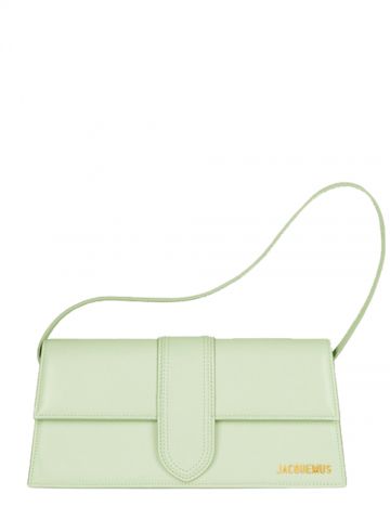 Green flap bag Le Bambino long
