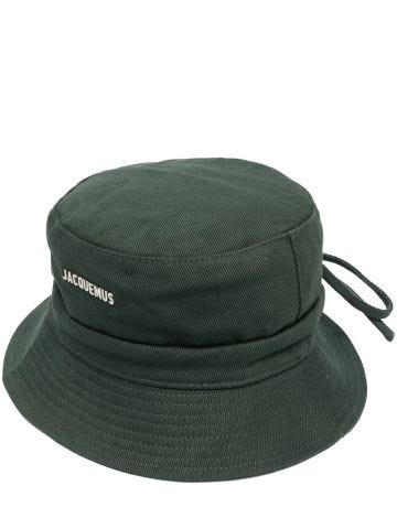 Green Knotted bucket hat Le bob Gadjo