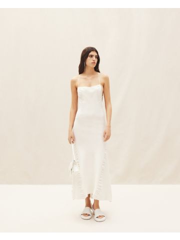 White La robe maille Crema dress