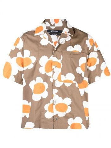 Multicoloured shirt with flower print