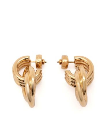 Gold earrings with rings