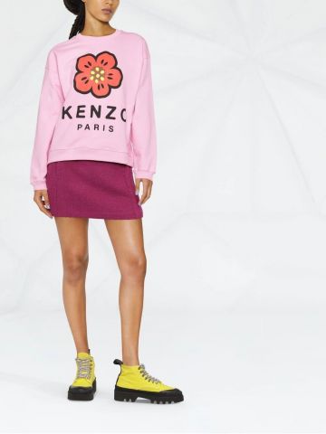 Logo print pink Bokle Flower Sweatshirt