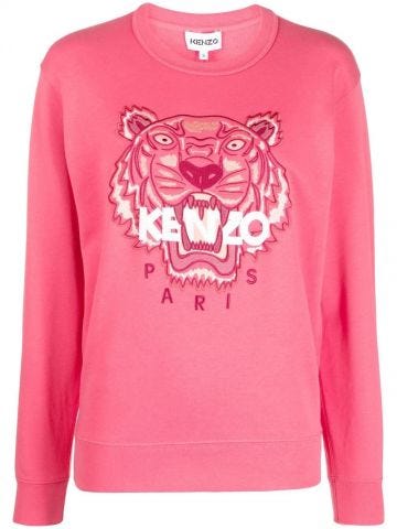 Felpa con logo tigre rosa