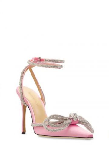 Pink Décolleté with strap and double bow