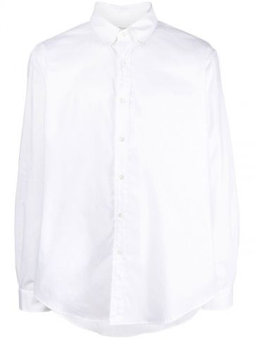 Camicia bianca a maniche lunghe in cotone