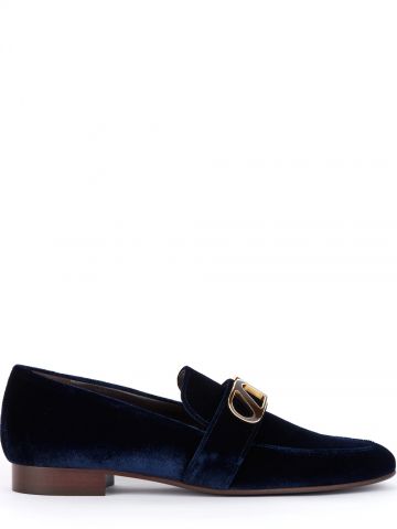Blair loafers in blue velvet